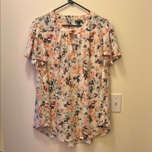 Torrid floral peach and green top size 2